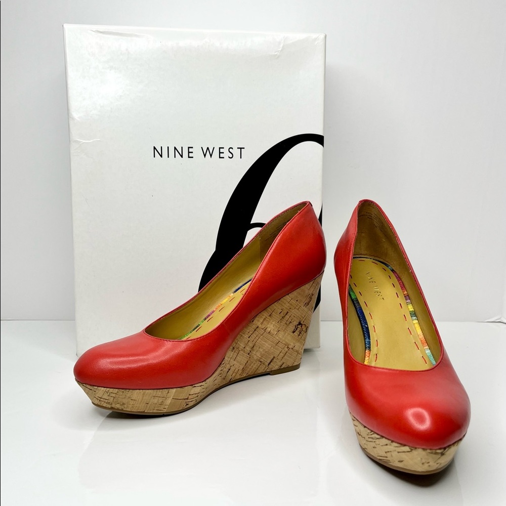 Nine West ‘Murphy’ Leather Cork Wedges